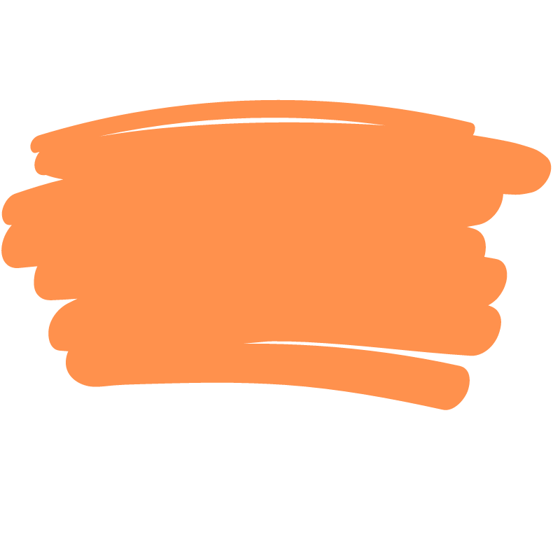 Brush stroke orange